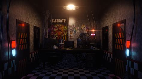 This is a trivia sub-page related to the Office from Five Nights at Freddy's. Clicking Freddy's nose on the "Celebrate!" poster will play a honk sound. The sound can still be generated even after the power is fully drained. The sound will not cut off unless the player moves their mouse to another area of the nose before clicking again. This works on the mobile and PC versions. The player will ... 